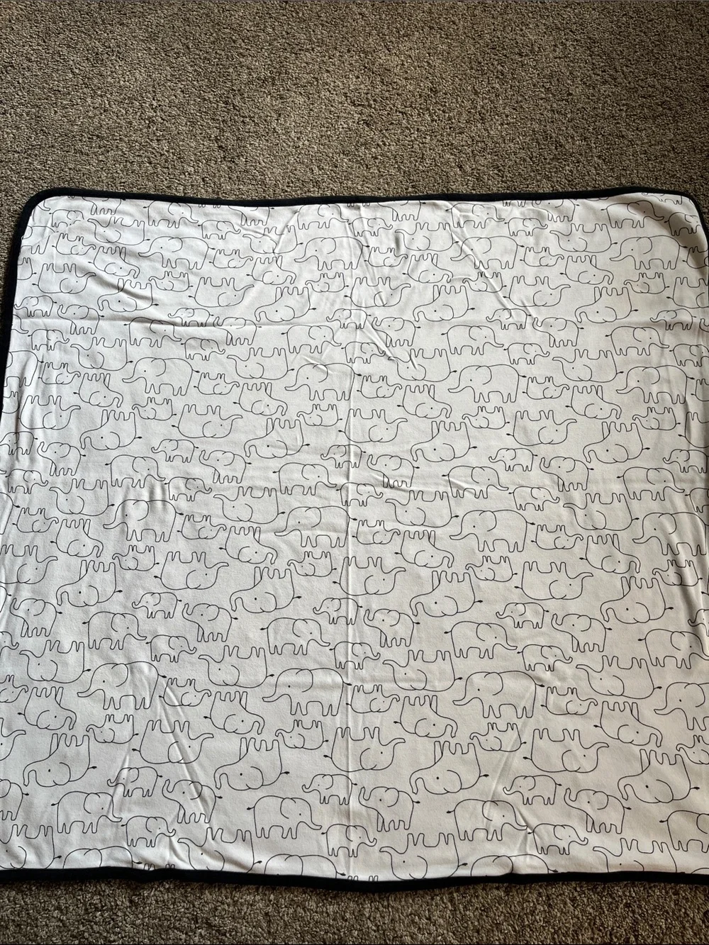 Baby Reversible Elephant & Stripe Blanket pair